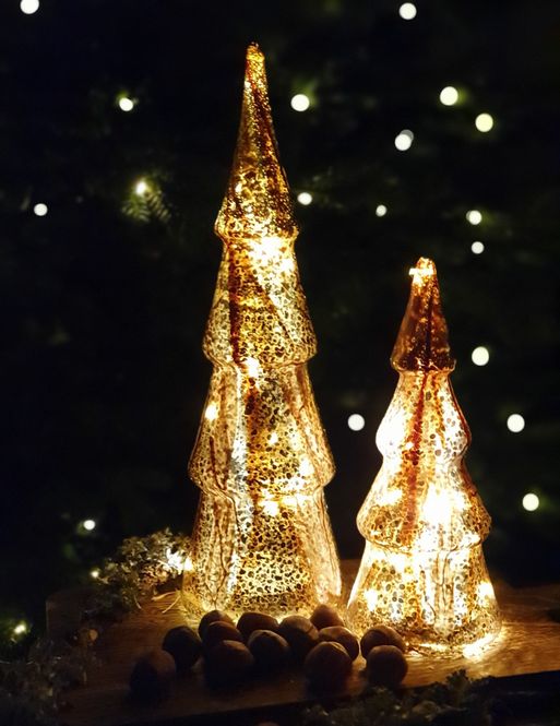 Hovedbilde Juletre glass brunt stort