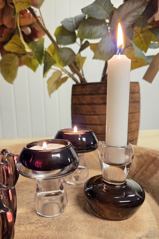 Lysholder sopp glass