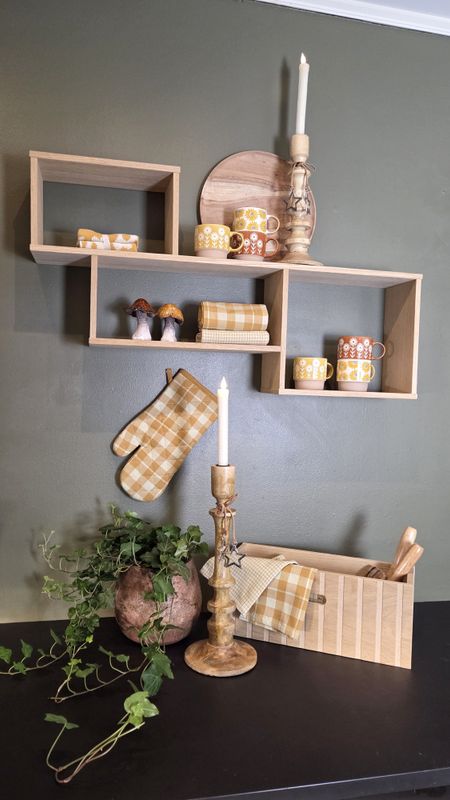 Kjøkkenhåndkle 2 pk sennep