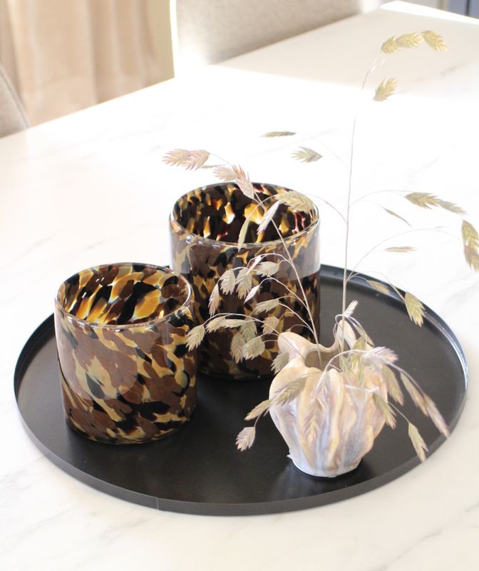 Metallfat svart 35 cm