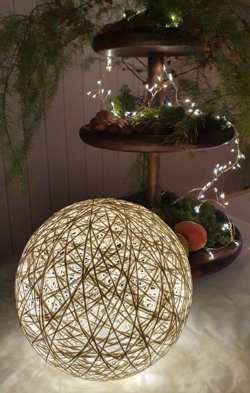 Ledkule hvit tråd 20cm