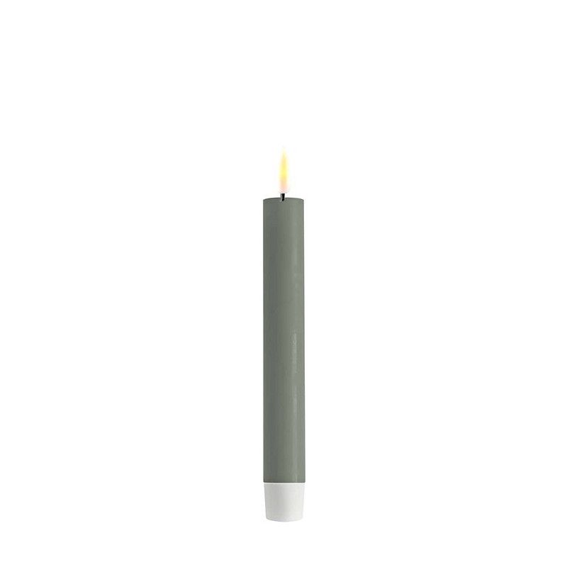 Led kronelys 2 pk. salviegrønn