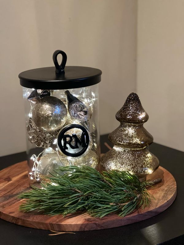 Juletre glass brunt led