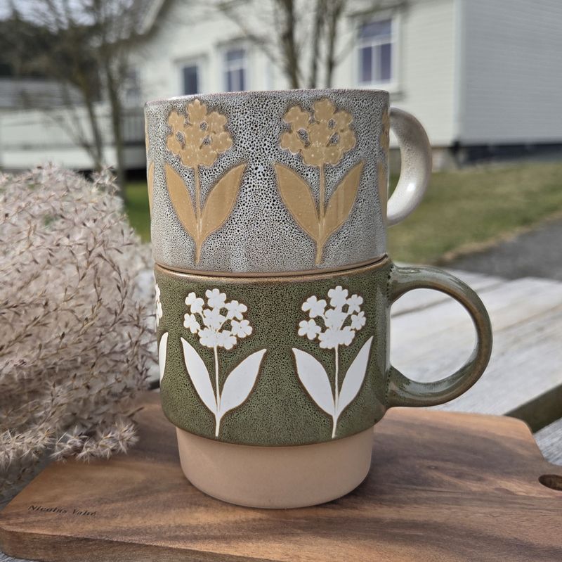 Krus retro grå/natur