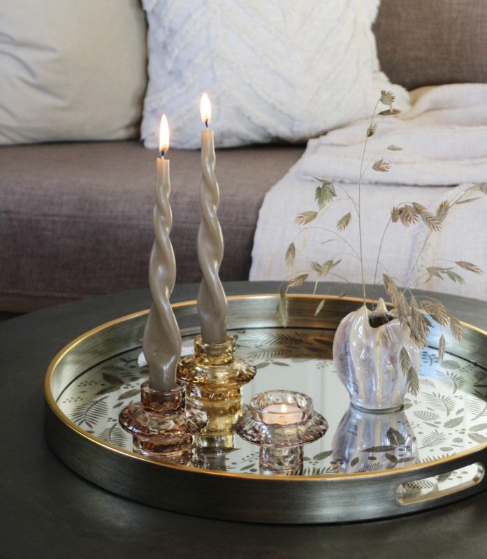 Telysholder glass sett med 3