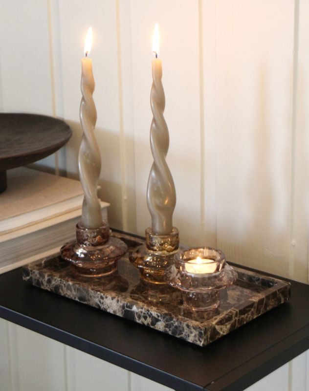 Telysholder glass sett med 3