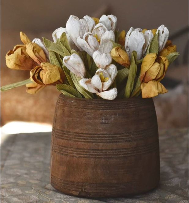 Hovedbilde Papirblomst Tulipan gul