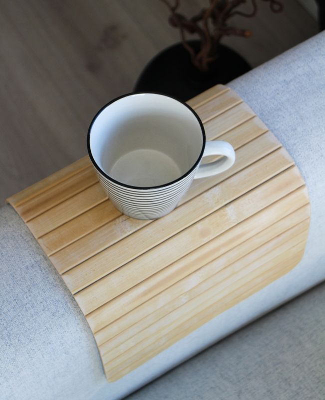 Serveringsbrett natur til armlen til sofa eller stol