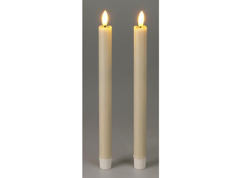 Led kronelys 2pk krem